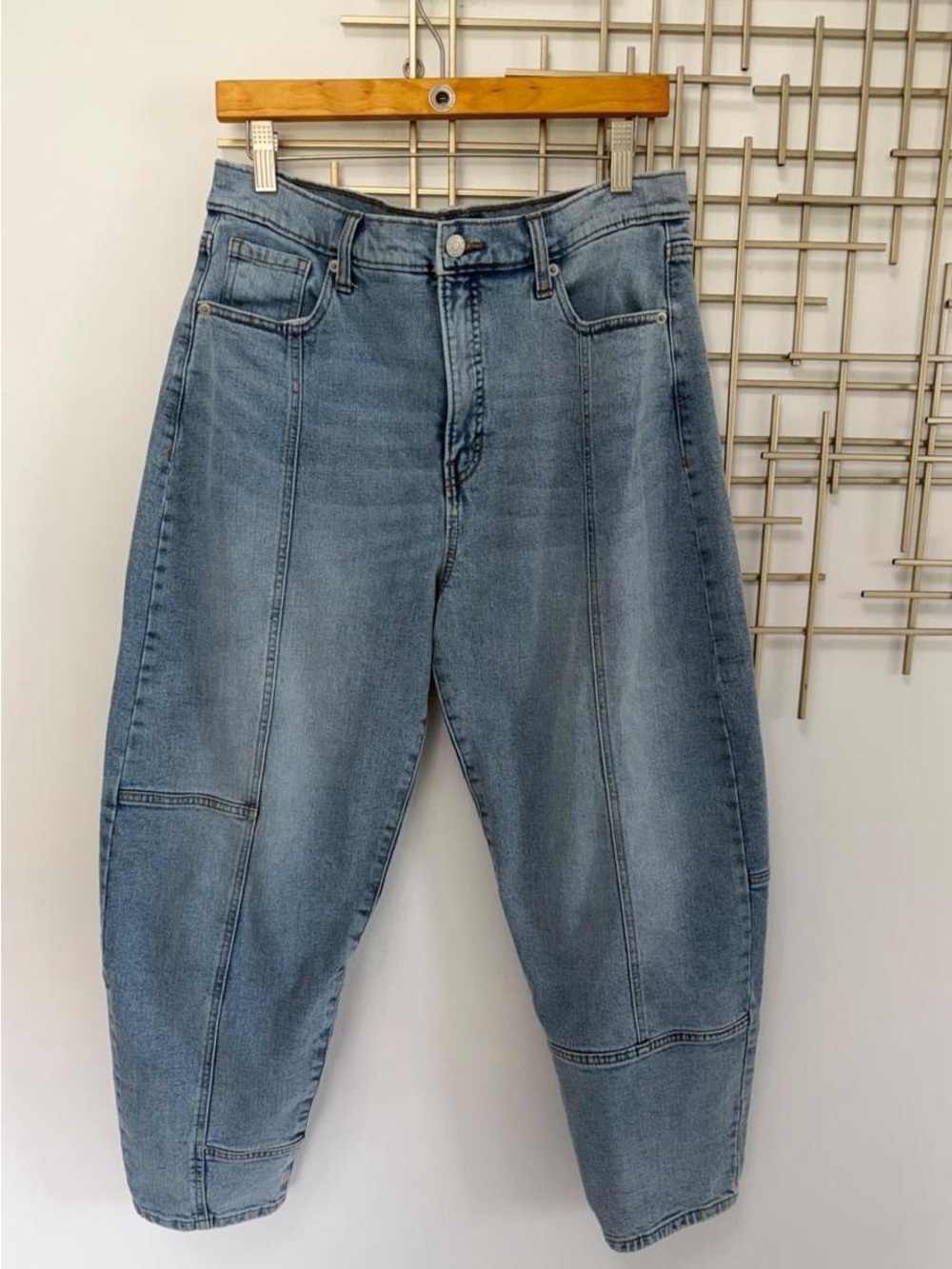 High-Rise Barrel Jeans